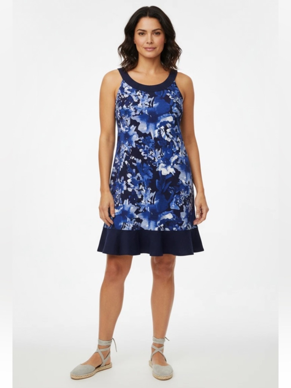 Tommy Bahama Fresco Floral Short Dress In Island Navy